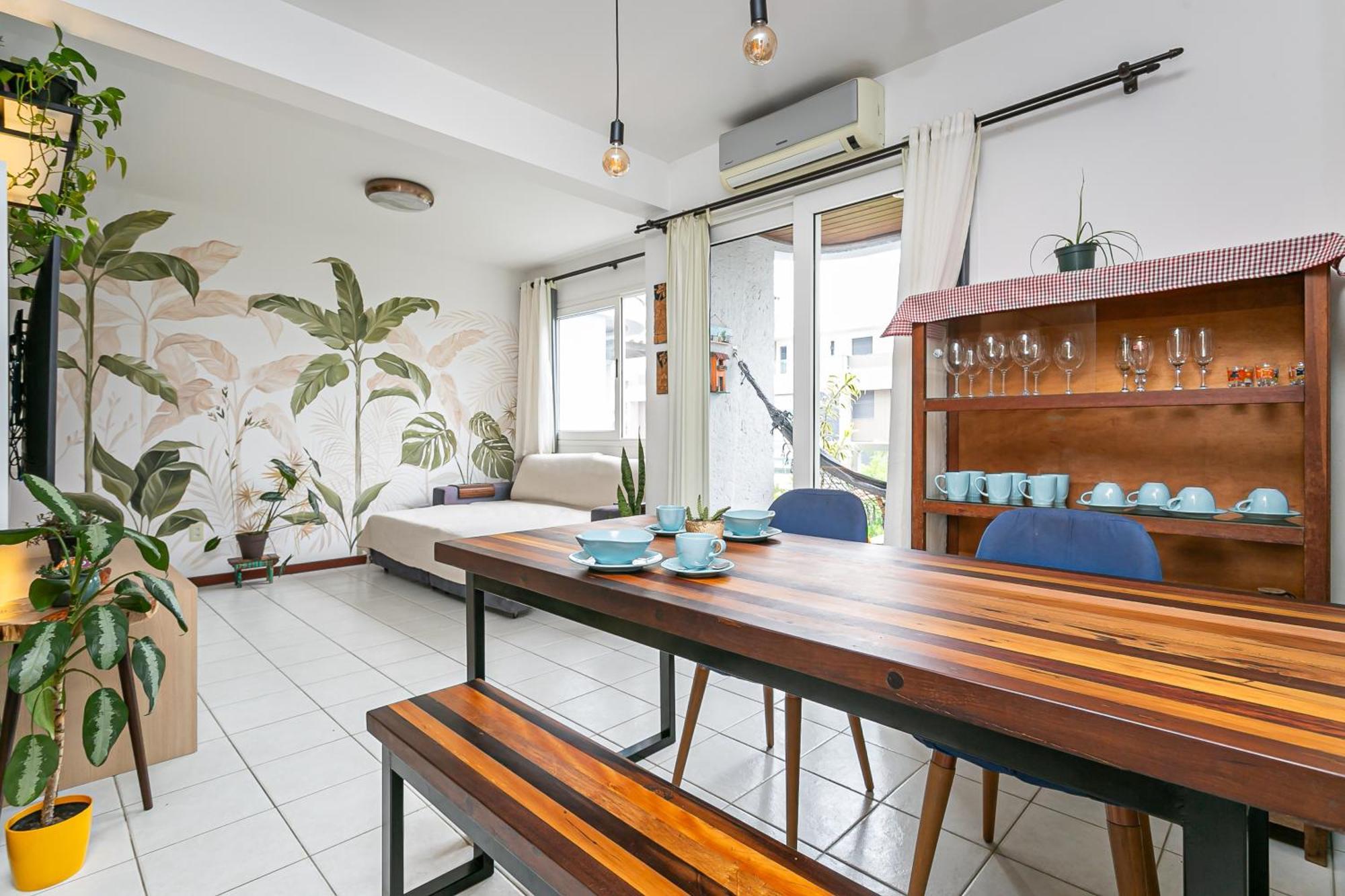 Apartamento Top No Novo Campeche, Completo, Luminoso, A 50 M Da Praia Florianópolis Exteriér fotografie